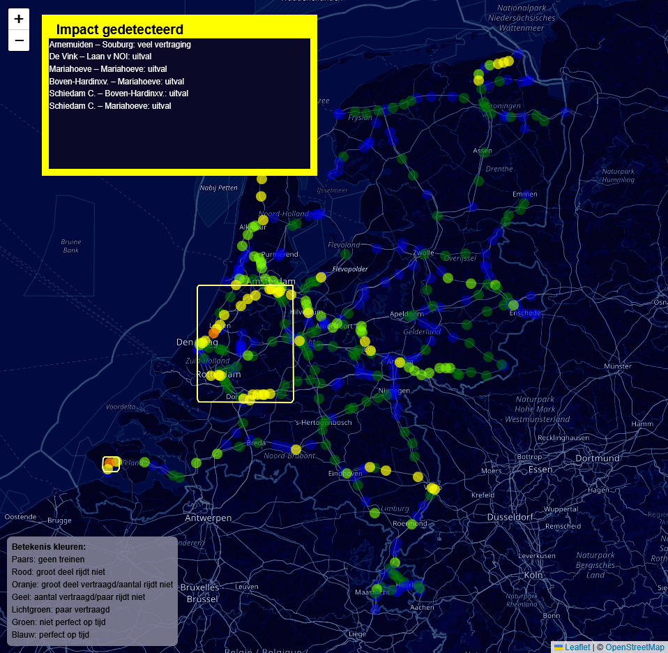 Screenshot van Treinpunctualiteit